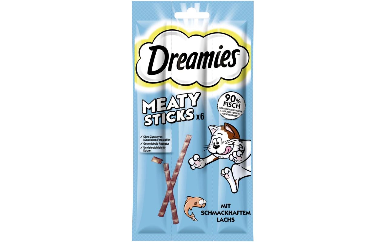 Dreamies Katzen-Snack Meaty Sticks Lachs 6 x 5 g