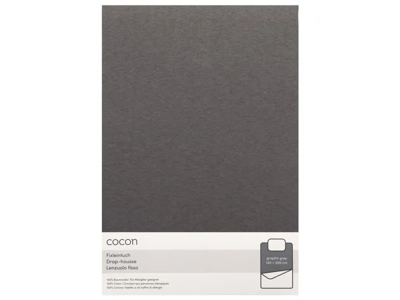 COCON Fixleintuch 140-160 x 200 cm, Graphit COCON Fixleintuch 140-160 x 200 cm, Graphit
