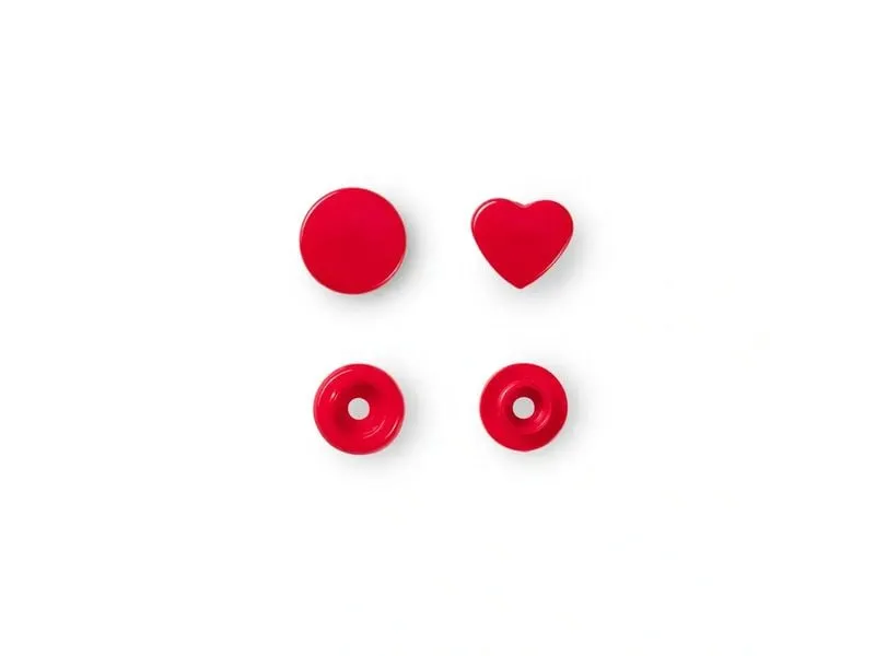 Prym Druckknöpfe Color Snaps Herz, Rot, 12.4 mm, 30 Stück Prym Druckknöpfe Color Snaps Herz, Rot, 12.4 mm, 30 Stück