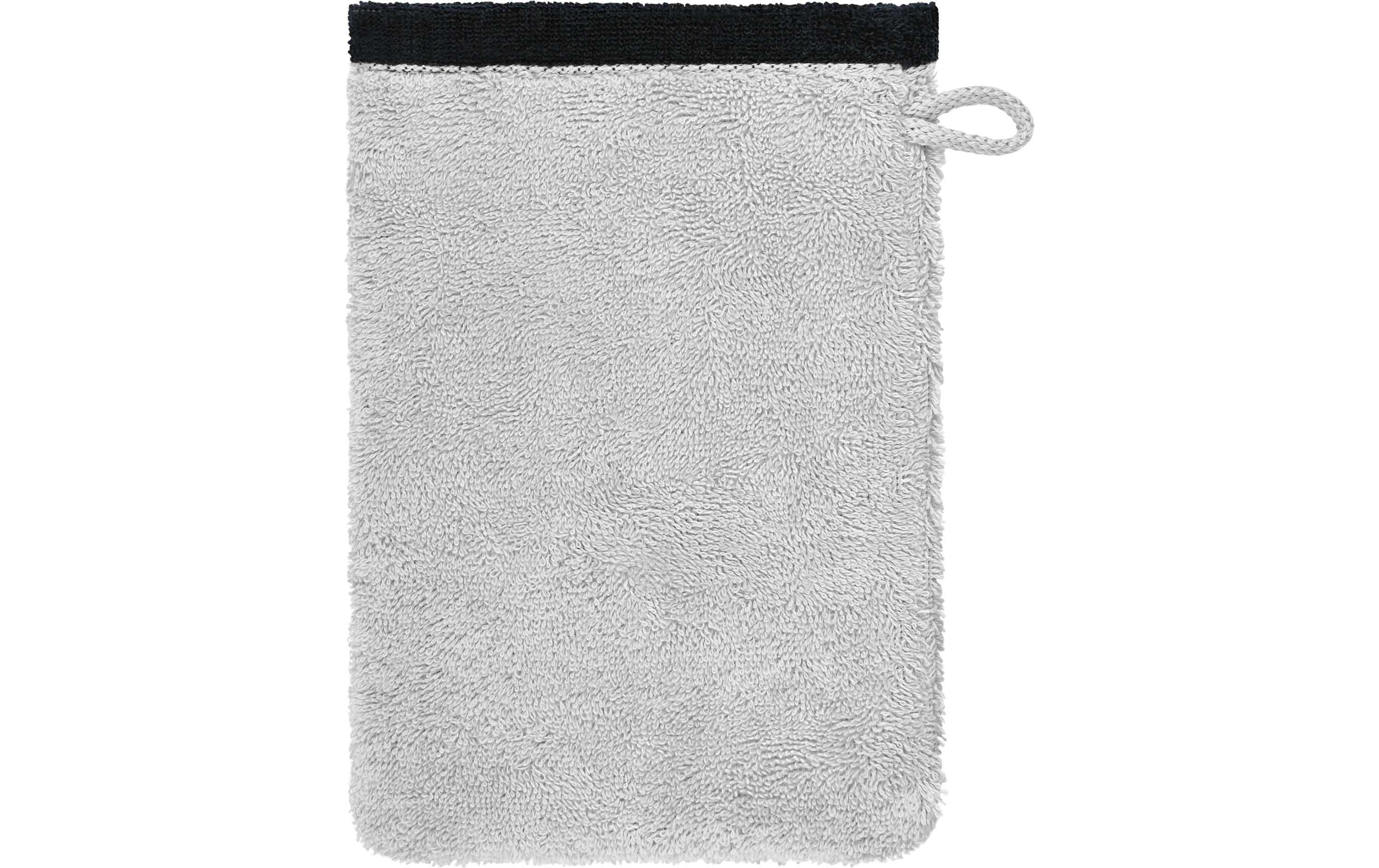 Cawö Waschhandschuh Lifestyle Splash 16 x 22 cm, Platin/Schwarz