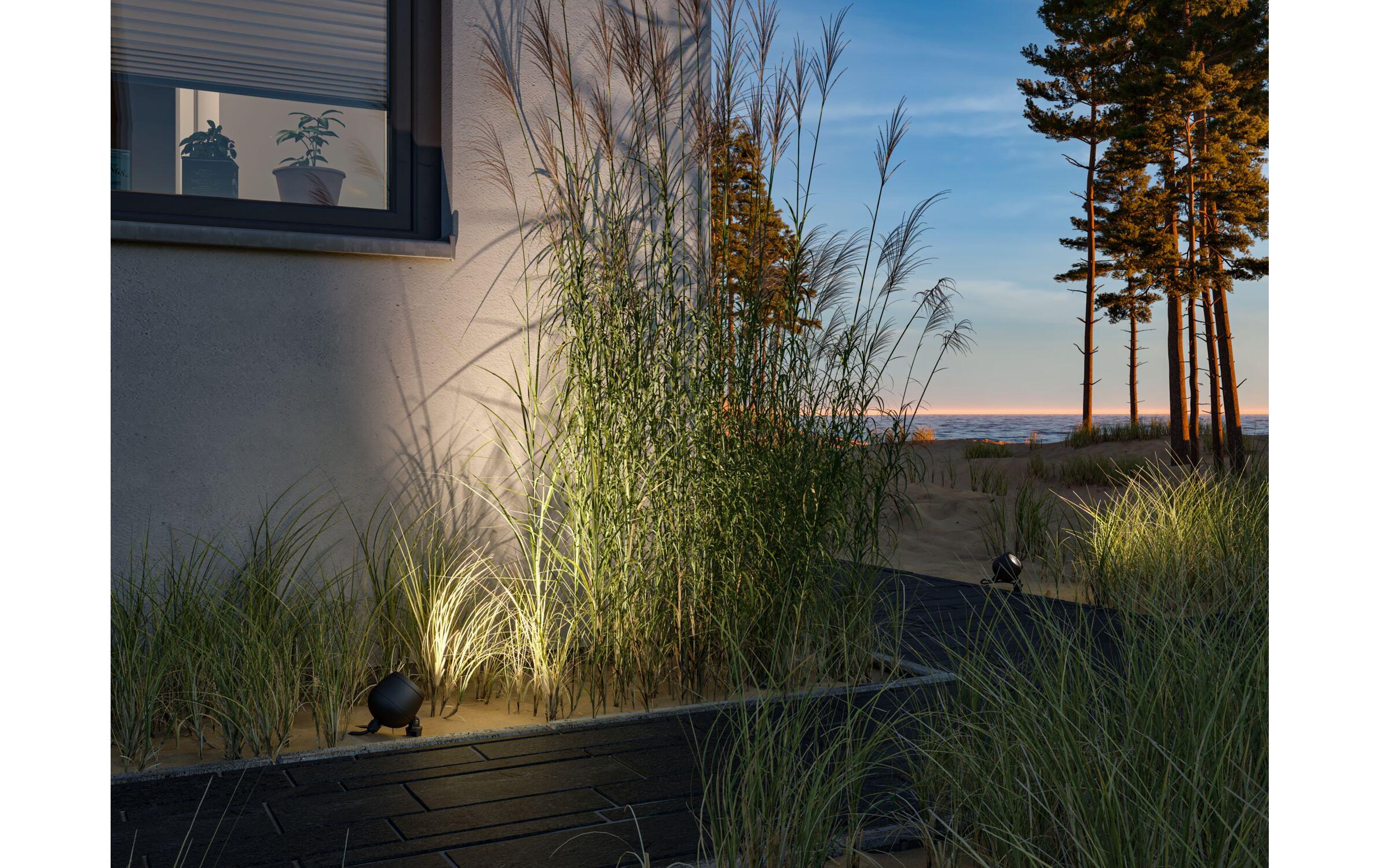 Paulmann Gartenspot Plug & Shine Kikolo, 60°, 3000K, 7.2W, Anthrazit