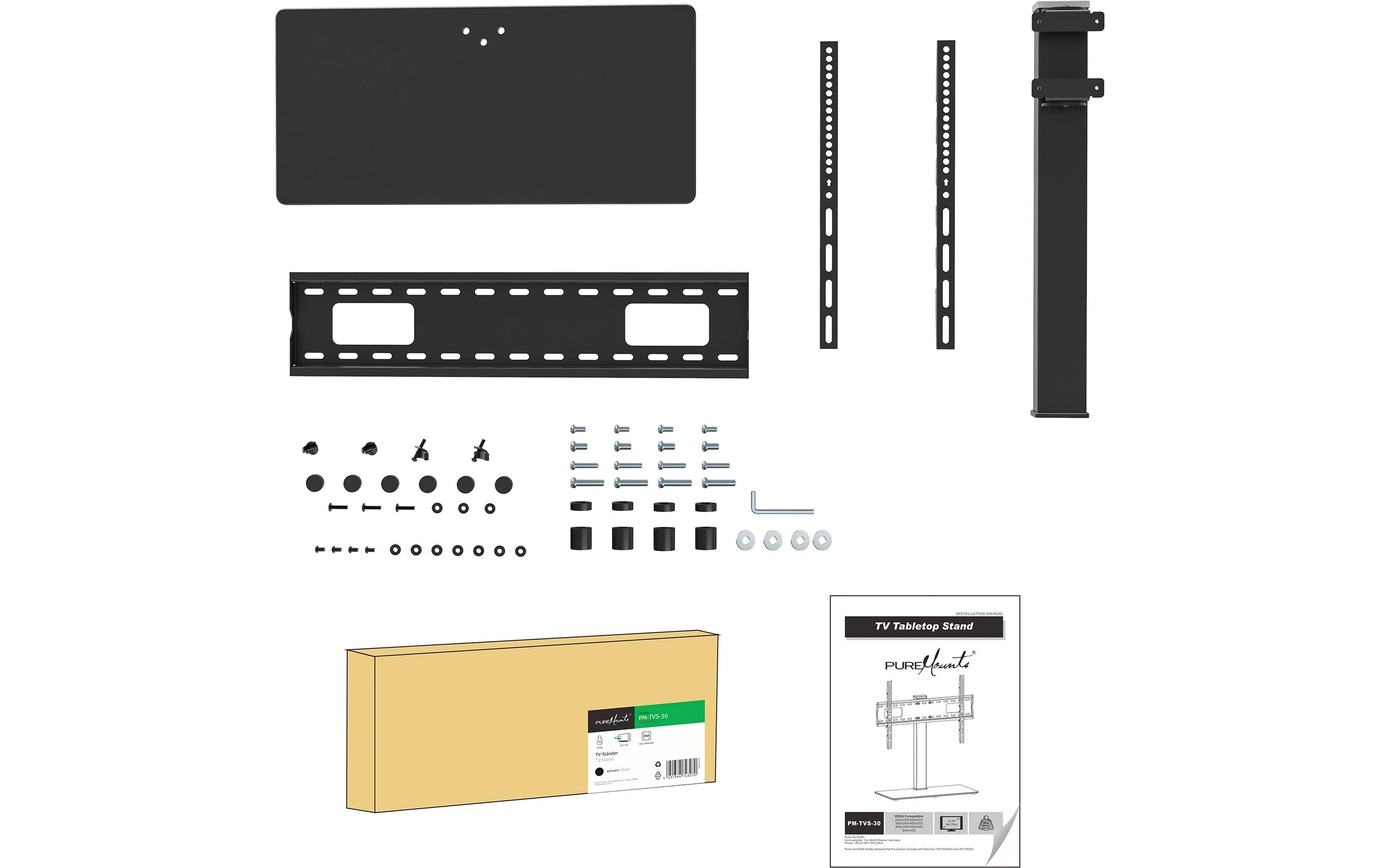 PureMounts Tischständer PM-TVS-30 Schwarz PureMounts Tischständer PM-TVS-30 Schwarz