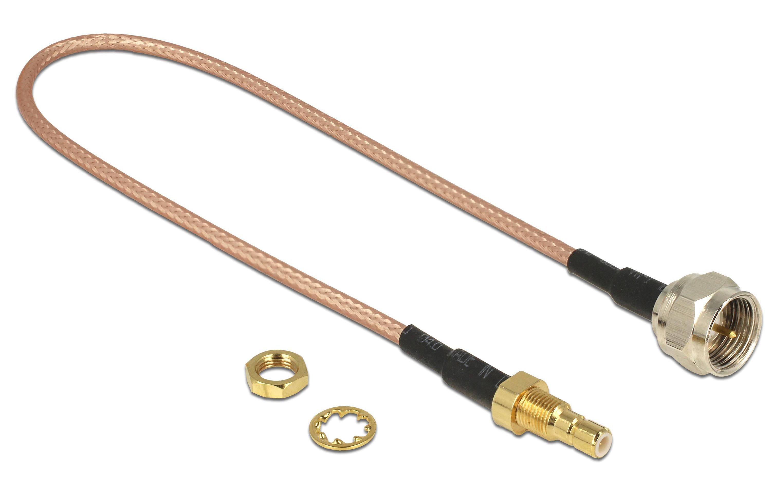 Delock Antennenadapter 25cm F-Type Stecker (m) - SMB Buchse (f) Delock Antennenadapter 25cm F-Type Stecker (m) - SMB Buchse (f)