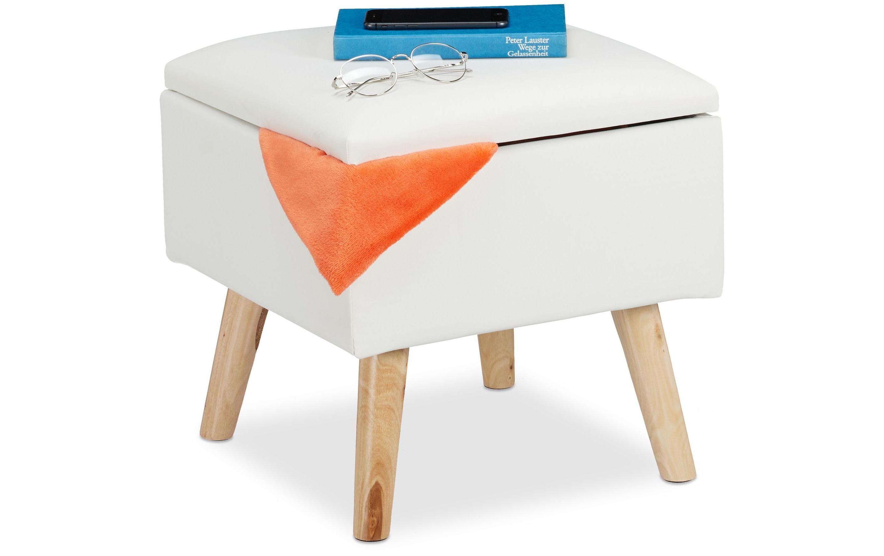 relaxdays Hocker Weiss