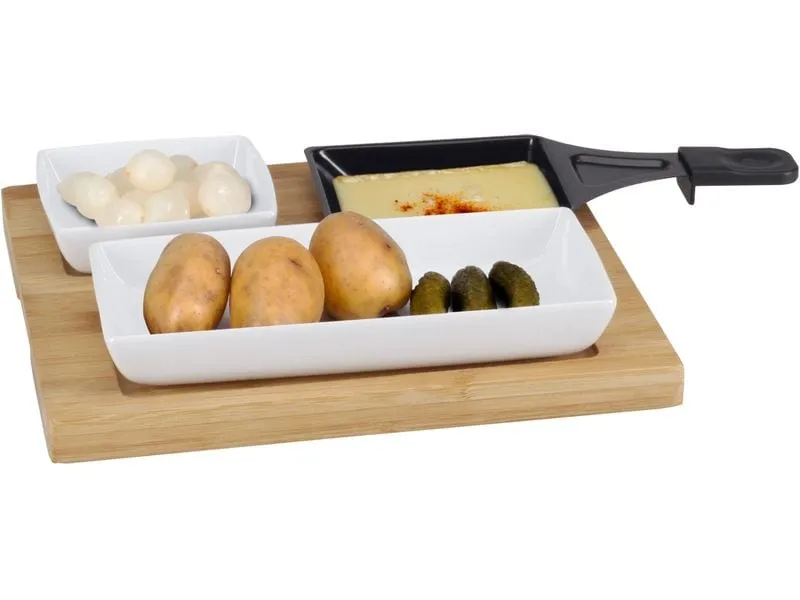 Nouvel Raclette–Teller Bambus, 5-teilig Nouvel Raclette–Teller Bambus, 5-teilig