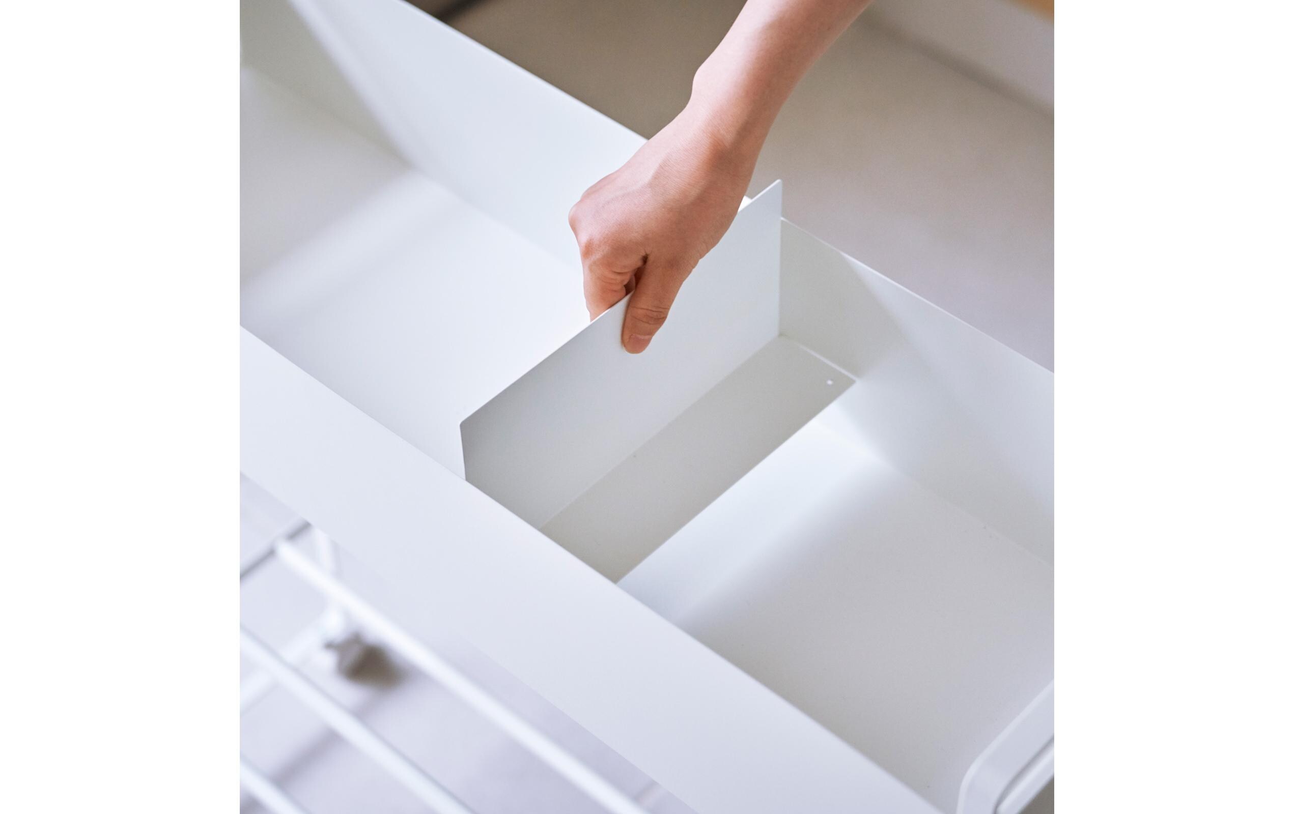 Yamazaki Servierwagen mit Korb Tower Weiss