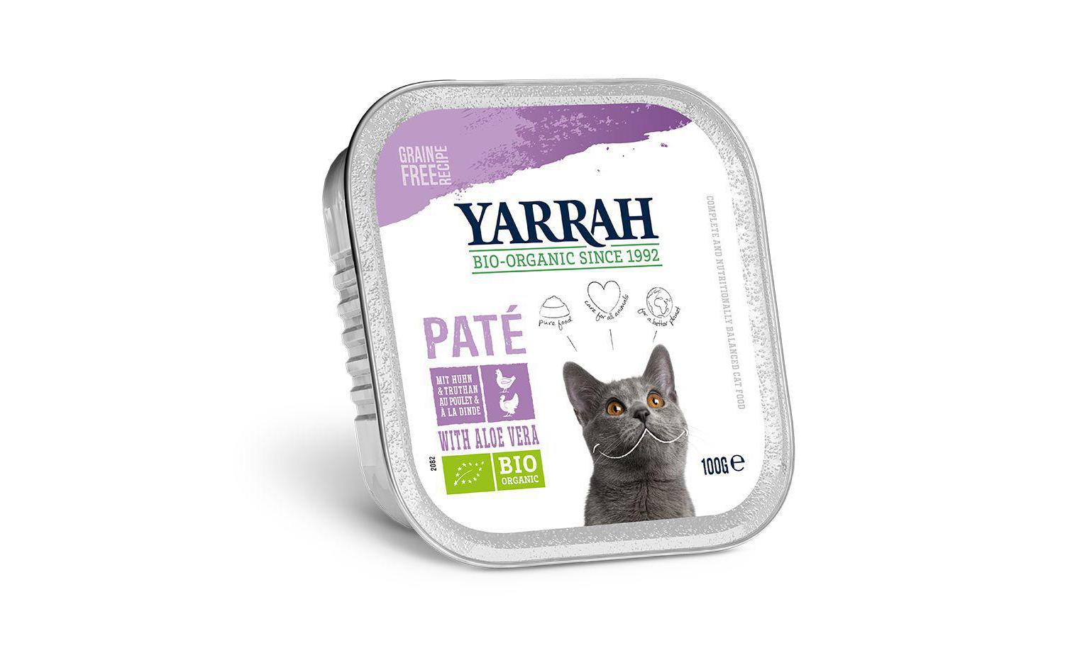 Yarrah Bio-Nassfutter Paté mit Huhn und Truthahn, 16 x 100 g