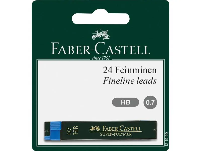 Faber-Castell Schreibmine Feinmine Super Polymer 0.7 mm, HB, Schwarz Faber-Castell Schreibmine Feinmine Super Polymer 0.7 mm, HB, Schwarz