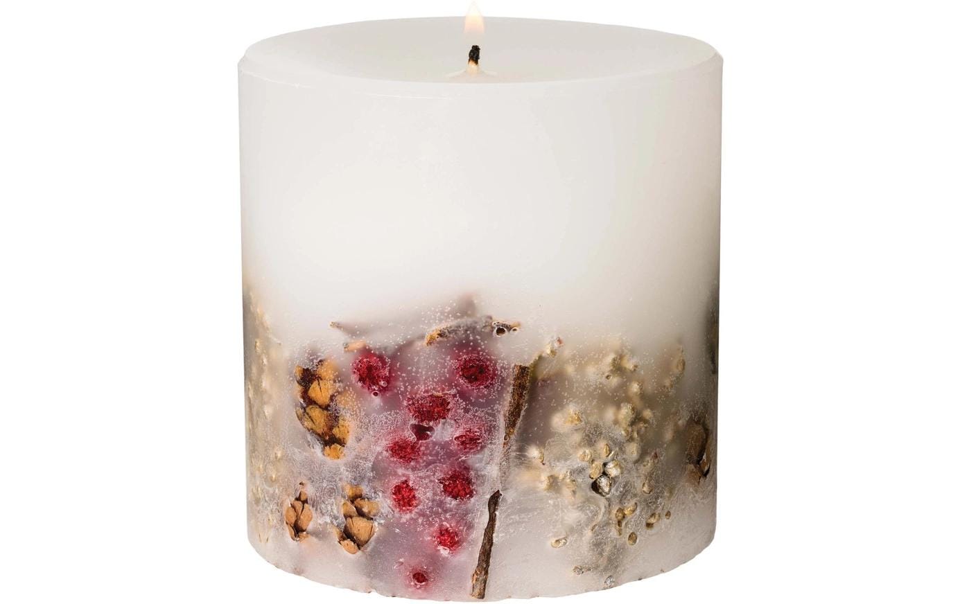 Stoneglow Weihnachtskerze Cosy Vibes 9.5 cm, Weiss