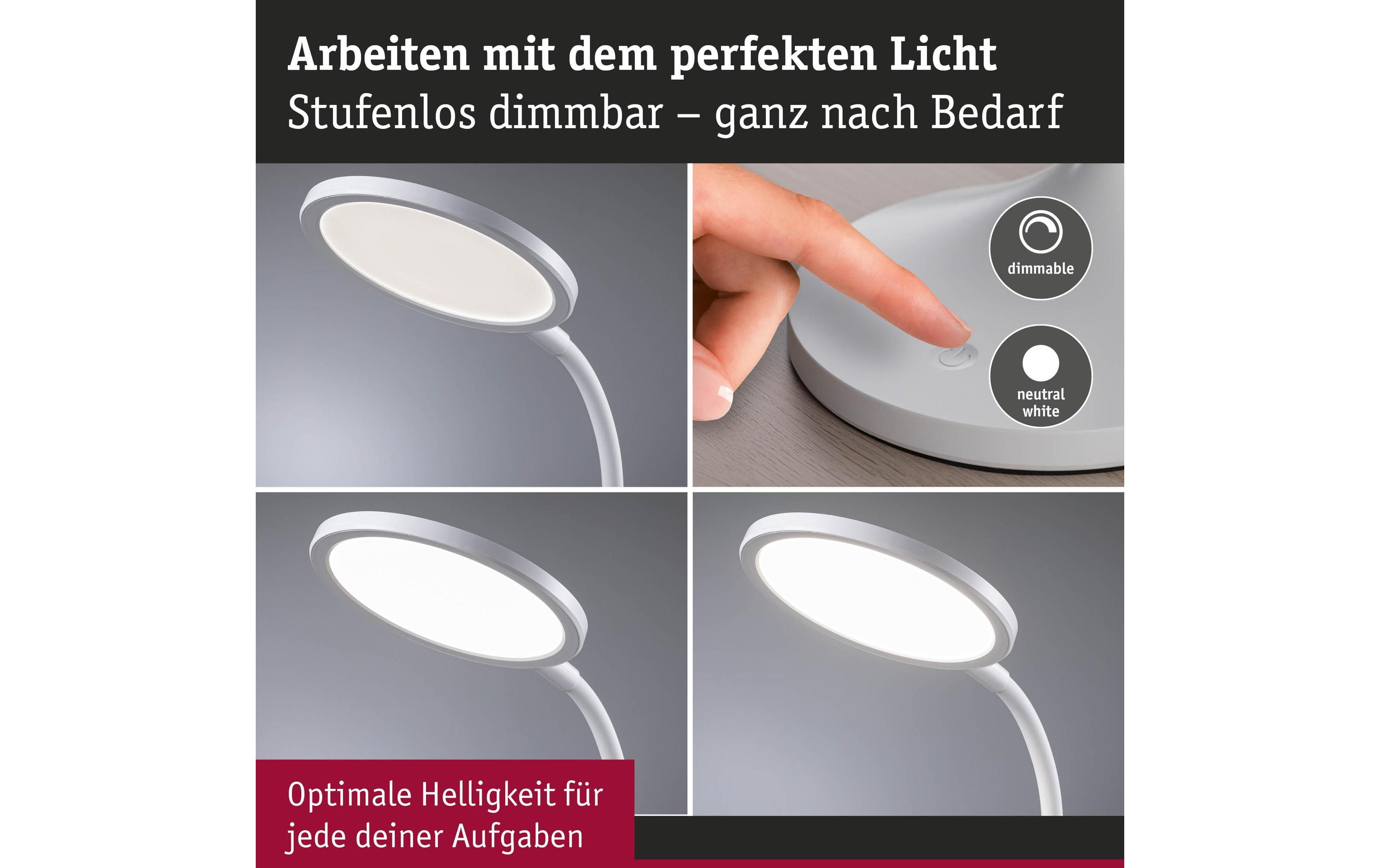 Paulmann Schreibtischleuchte Weiss matt