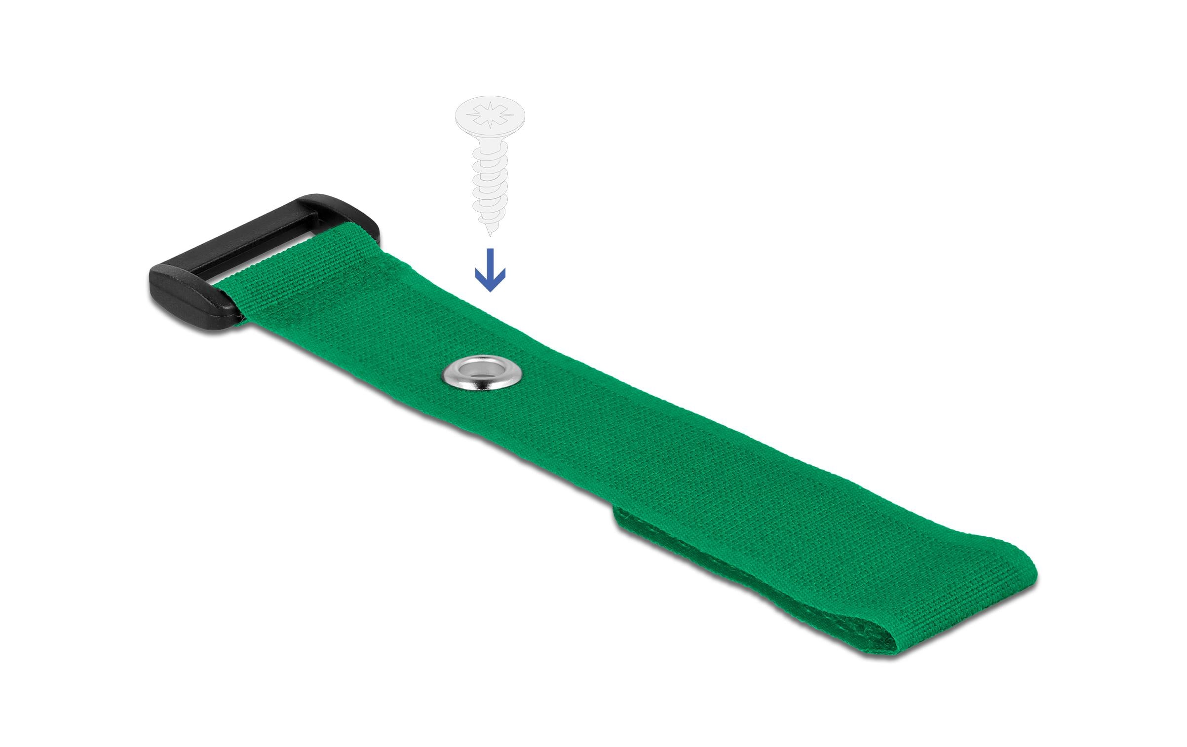 Delock Klettkabelbinder Grün 190 mm x 25 mm 5 Stück