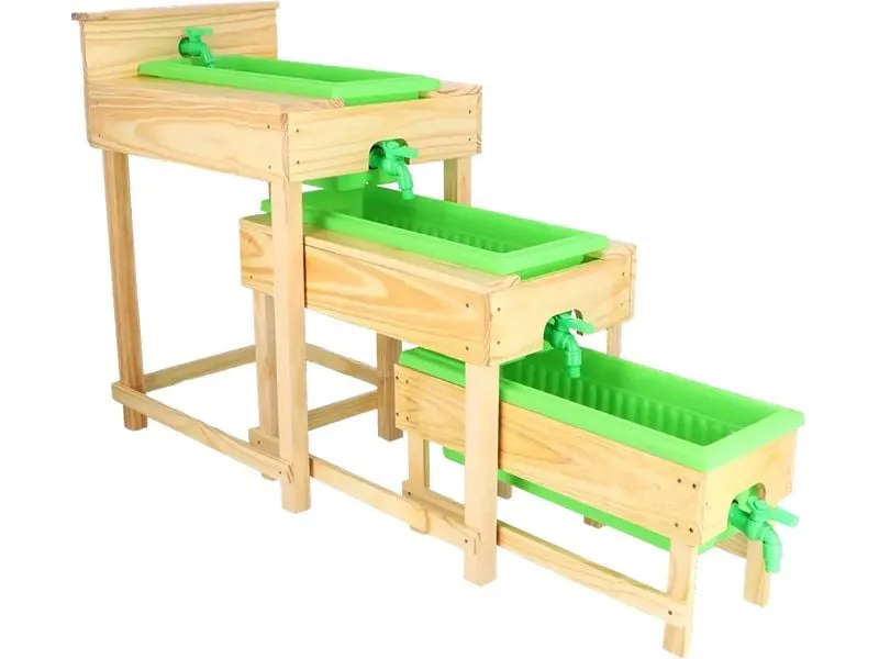 Esschert Design Wassertisch-Set Holz, 3-teilig