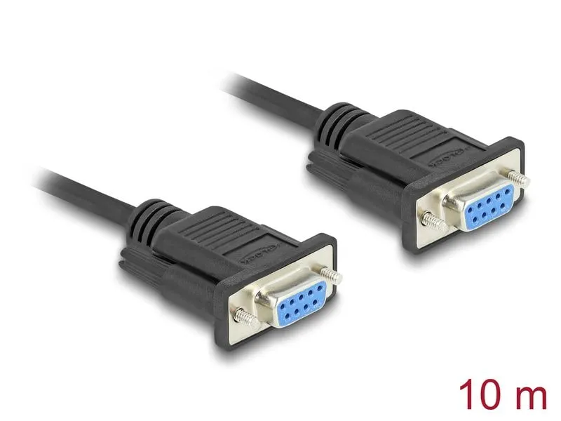 Delock Anschlusskabel RS-232 D-Sub9 Buchse zu Buchse 10 m Delock Anschlusskabel RS-232 D-Sub9 Buchse zu Buchse 10 m