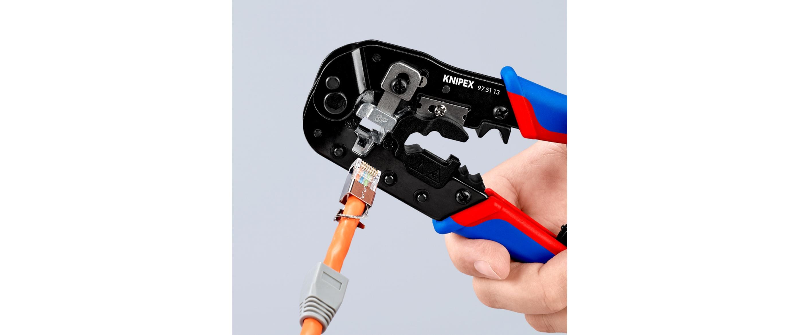 Knipex Crimpzange für RJ45-Westernstecker 190 mm