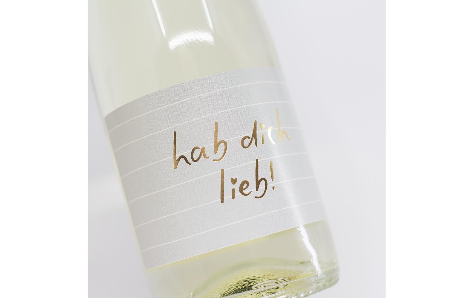 Grafik Werkstatt Secco-Flasche hab dich lieb! 0.2 l