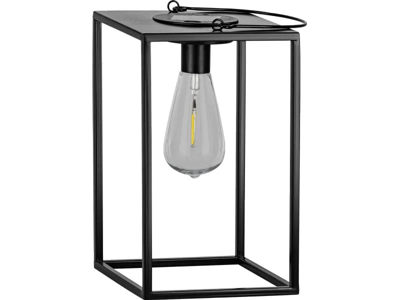 EGLO Leuchten Gartenlicht Deko Solarleuchte Laterne Schwarz