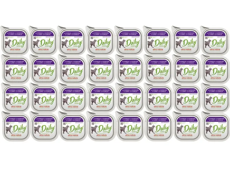 Almo Nature Nassfutter Daily mit Kaninchen 32 x 100g