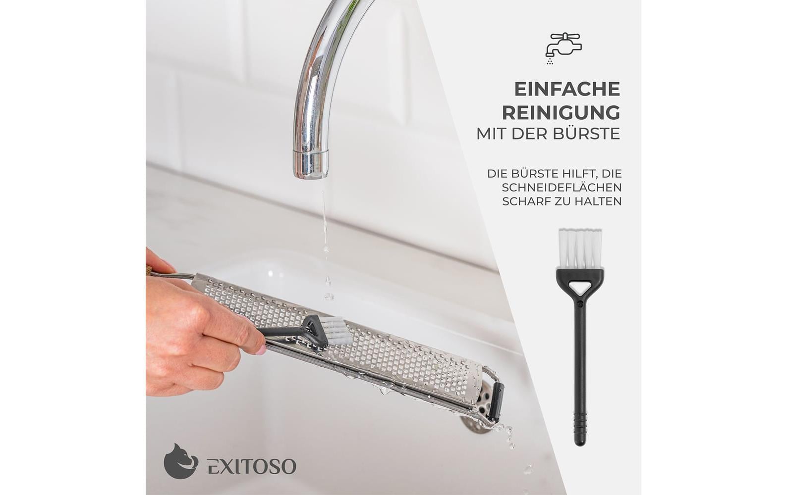 Exitoso Küchenreibe mit Holzgriff Braun