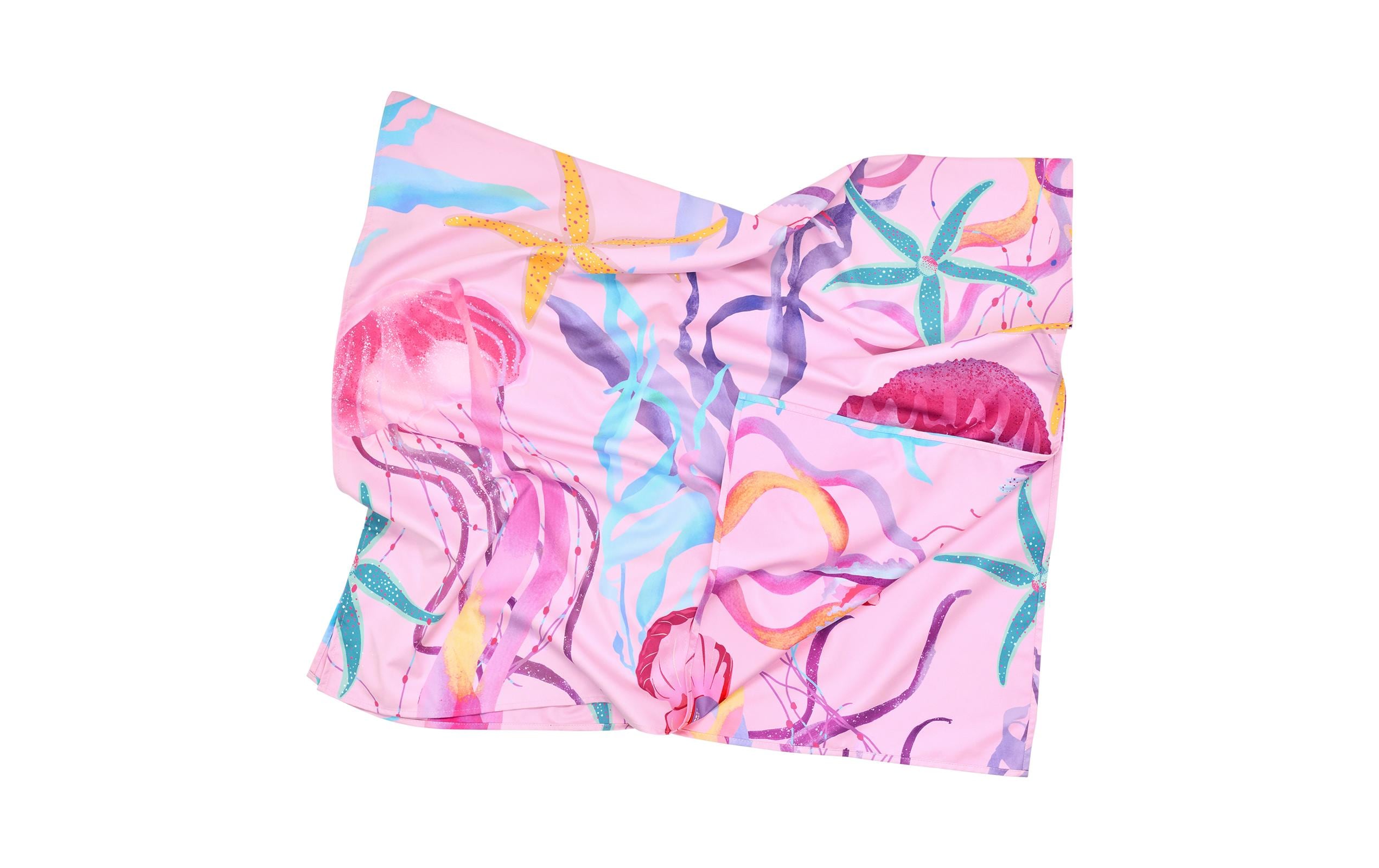Dock & Bay Badetuch Ready for Jelly M, Mehrfarbig/Pink