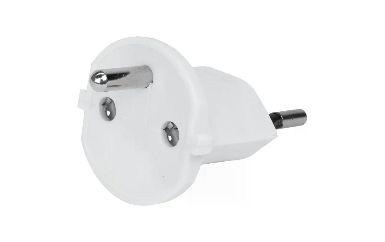 STEFFEN Fixadapter Deutschland CEE7/7 auf Schweiz T12 3-polig, Weiss