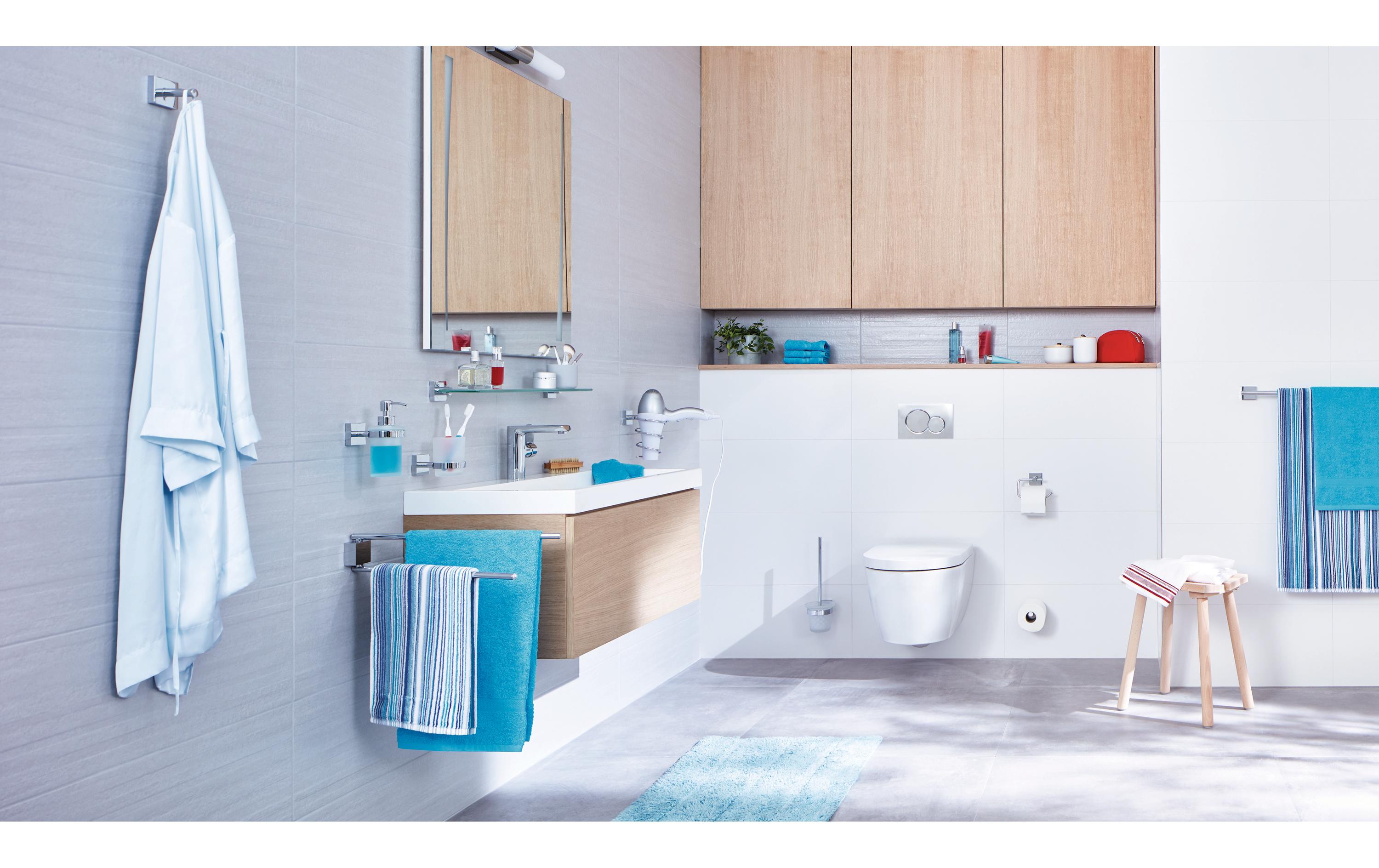 tesa Haartrockner-Halterung Ekkro ohne Bohren, Silber