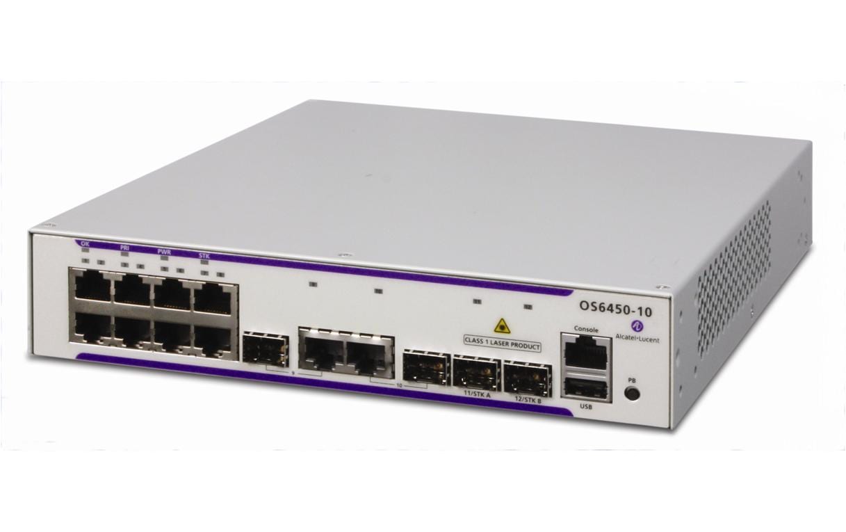 Alcatel-Lucent Switch OmniSwitch OS6450-10 10 Port Alcatel-Lucent Switch OmniSwitch OS6450-10 10 Port