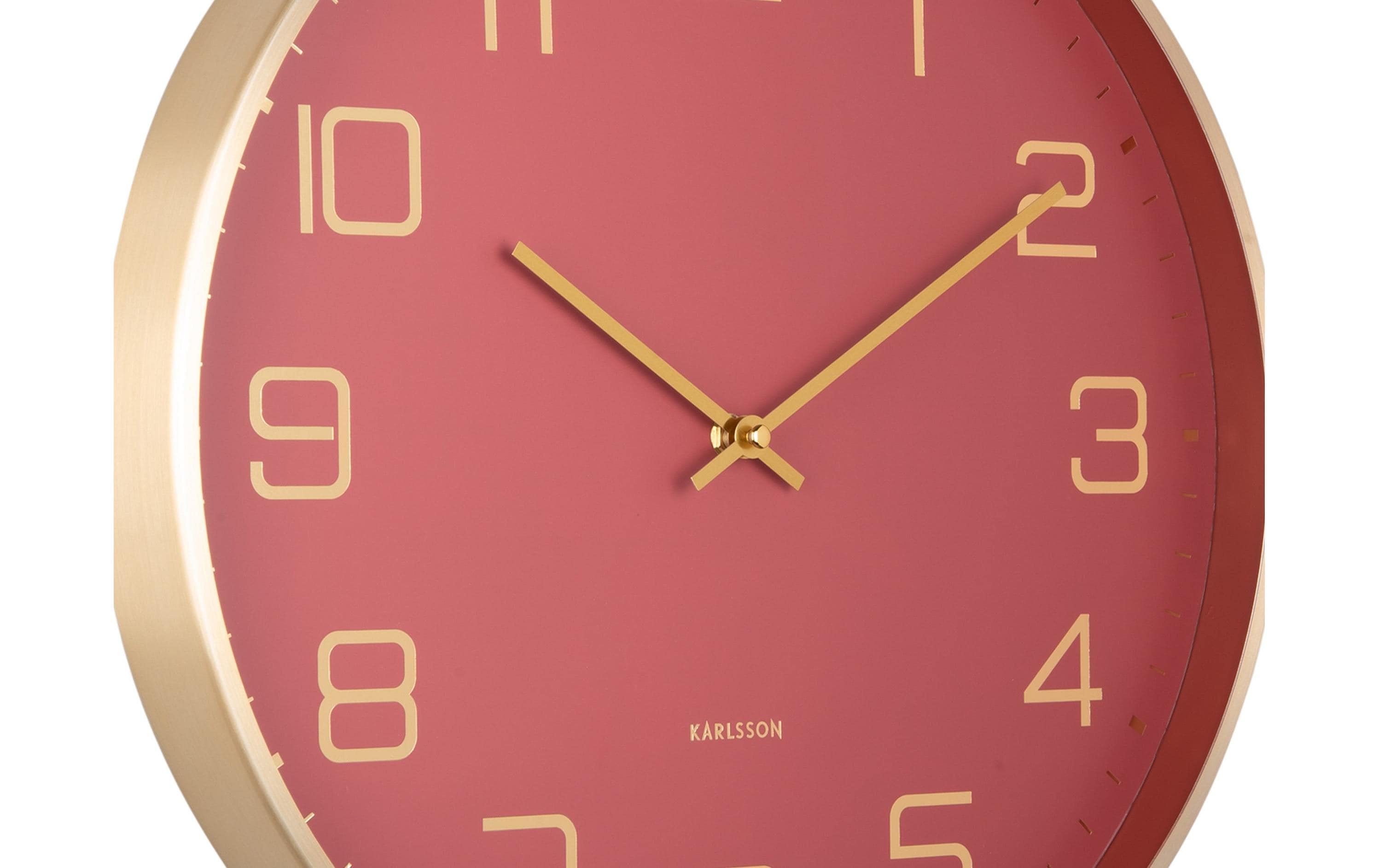 KARLSSON Wanduhr Elegance Glow Red ochre