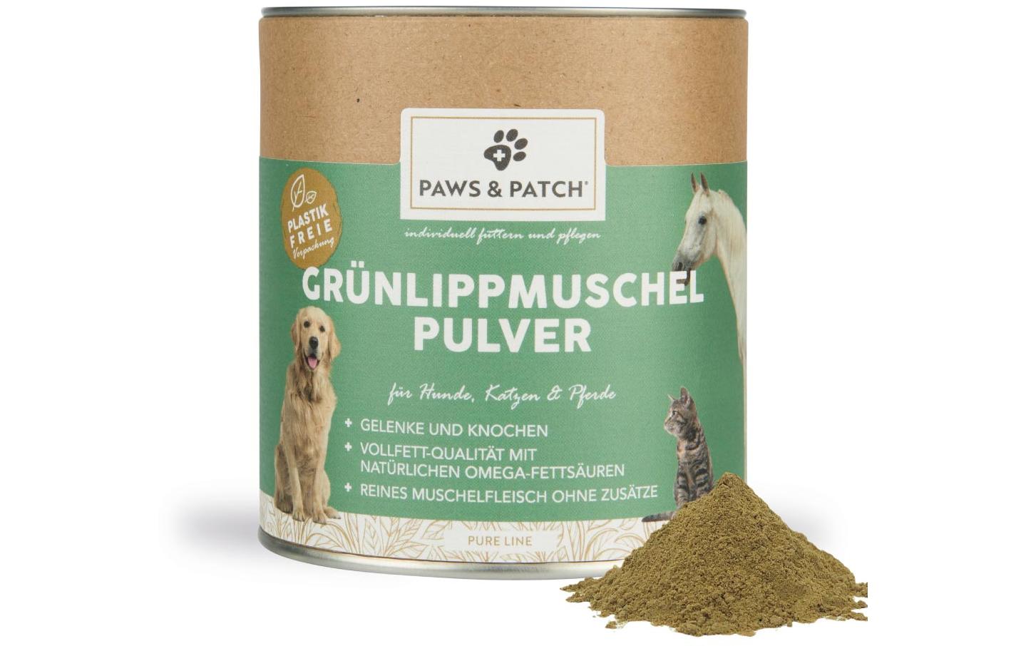 Paws & Patch Hunde-Nahrungsergänzung Grünlippmuschel Pulver 250 g Paws & Patch Hunde-Nahrungsergänzung Grünlippmuschel Pulver 250 g