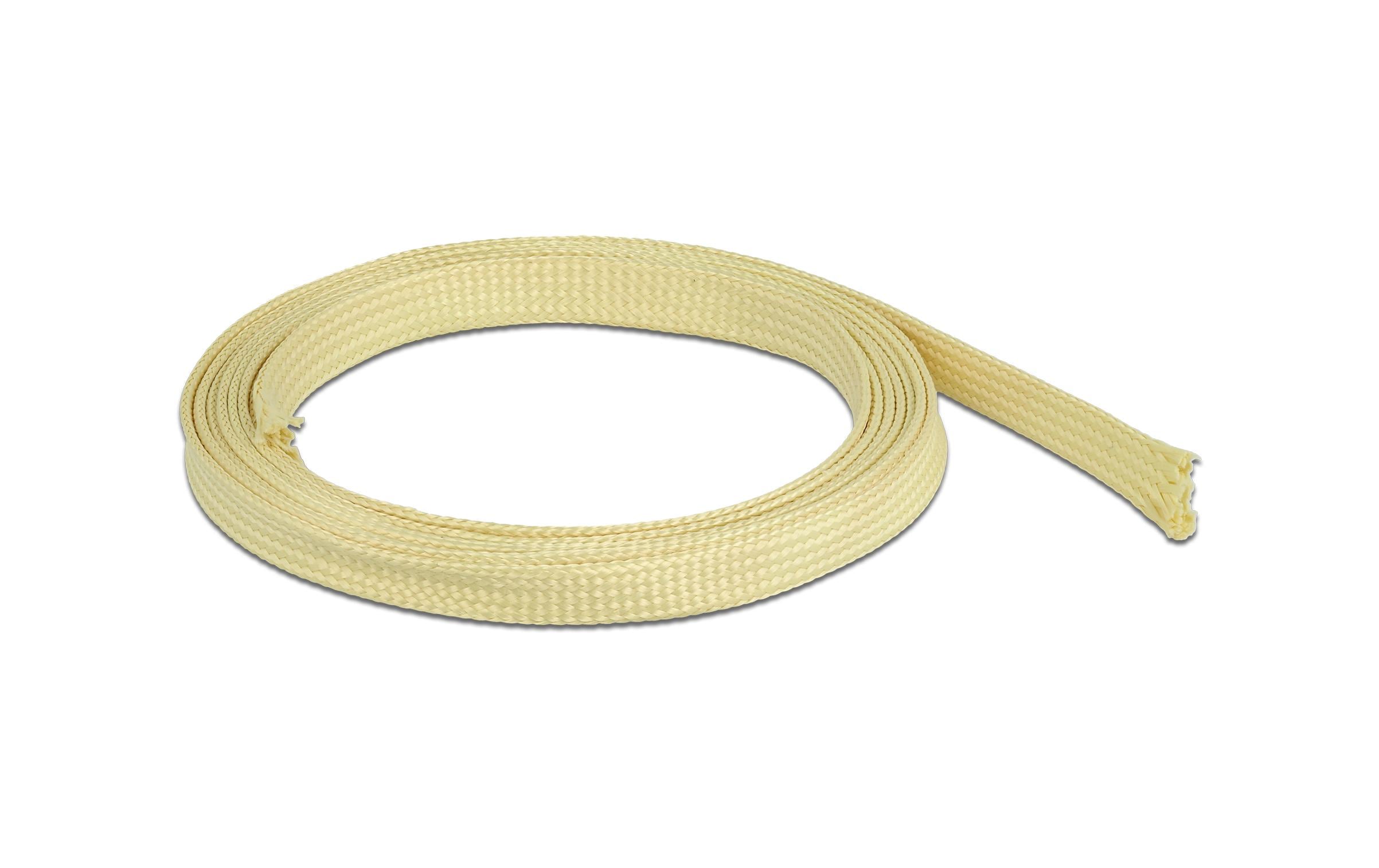 Delock Geflechtschlauch aus Aramid Fasern 2 m x 10 mm Gelb Delock Geflechtschlauch aus Aramid Fasern 2 m x 10 mm Gelb