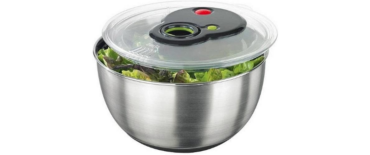 Emsa Salatschleuder Turoboline 27 cm, Silber