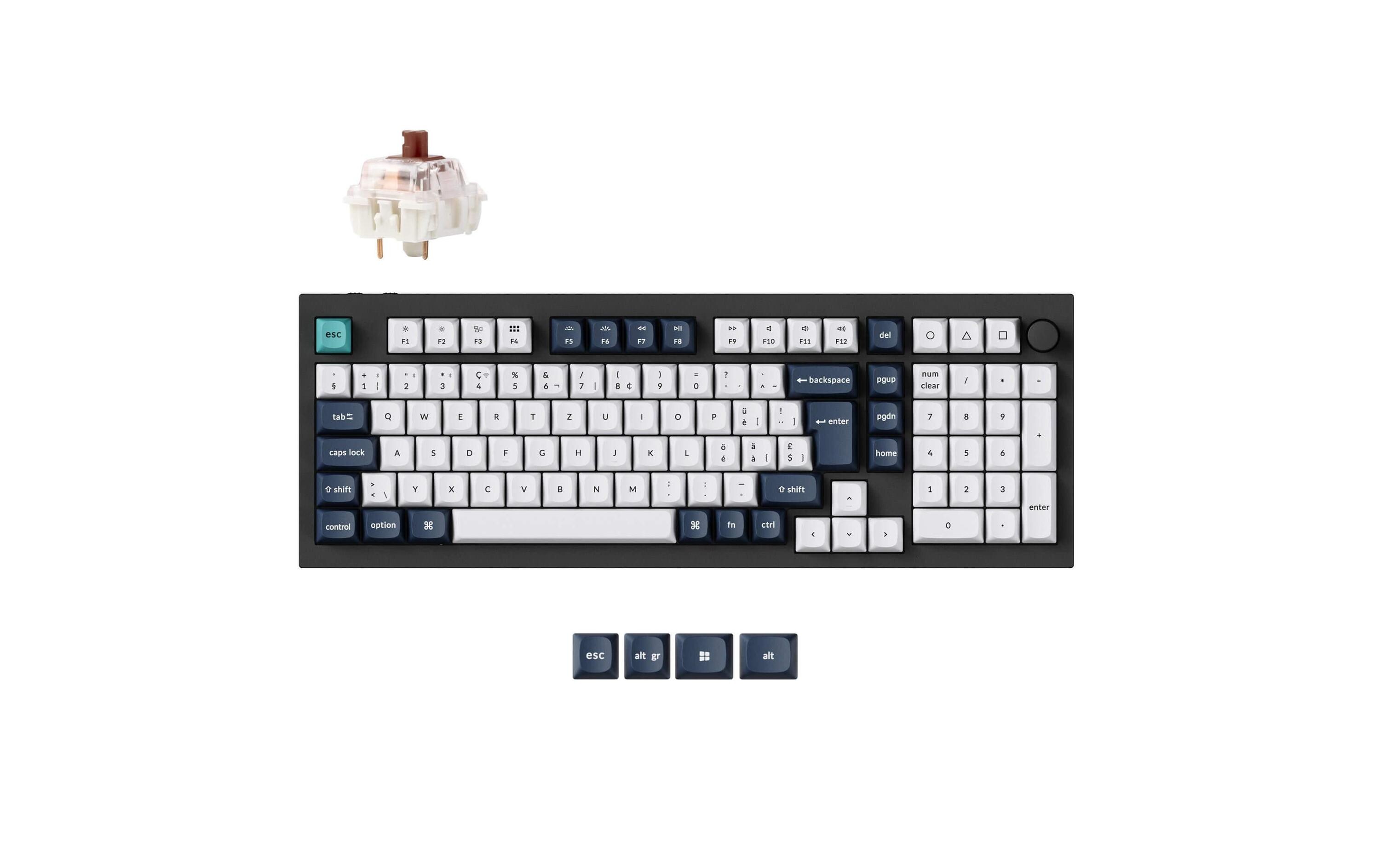 Keychron Gaming-Tastatur Q5 Max Black QMK Brown Switch Keychron Gaming-Tastatur Q5 Max Black QMK Brown Switch