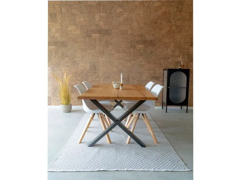 House Nordic Stuhl Bergen 2 Stück, 86 x 55 cm, Braun/Weiss
