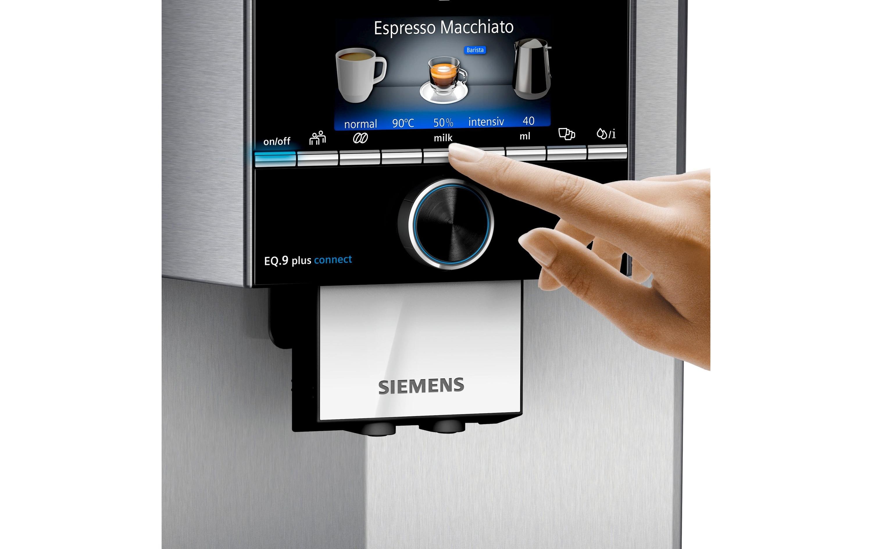 Siemens Kaffeevollautomat EQ.9 plus connect s500 Silber