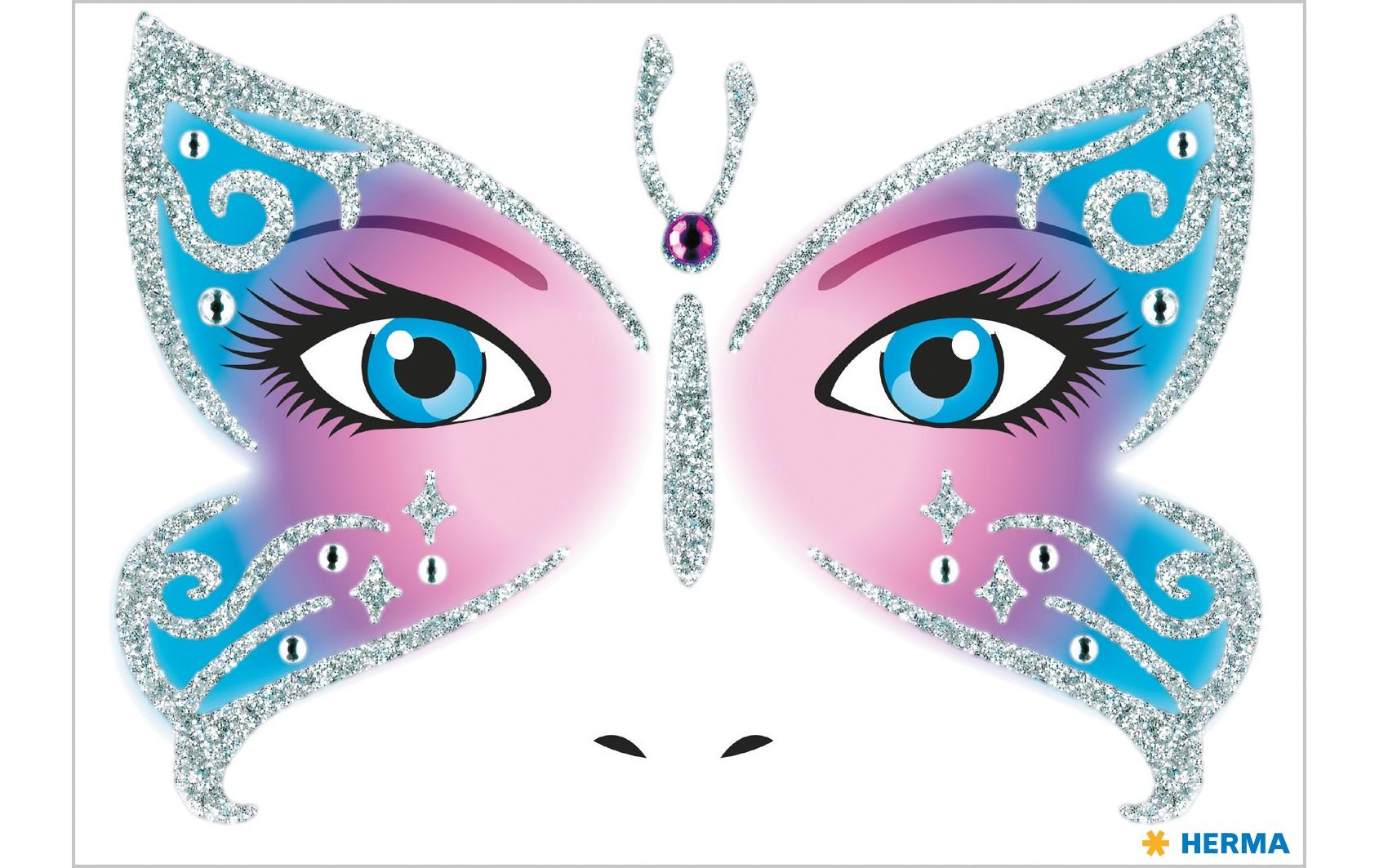 Herma Stickers Tattoos Face Art Butterfly, 1 Stück