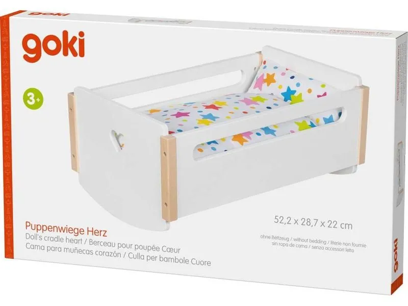 Goki Puppenzubehör Puppenwiege Herz 52.2 x 28.7 x 22 cm Goki Puppenzubehör Puppenwiege Herz 52.2 x 28.7 x 22 cm