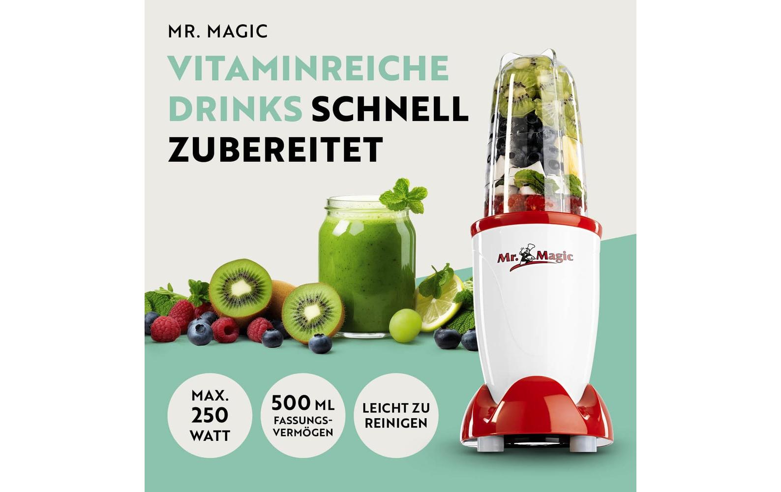 GOURMETmaxx Mr. Magic Mixer Rot/Weiss
