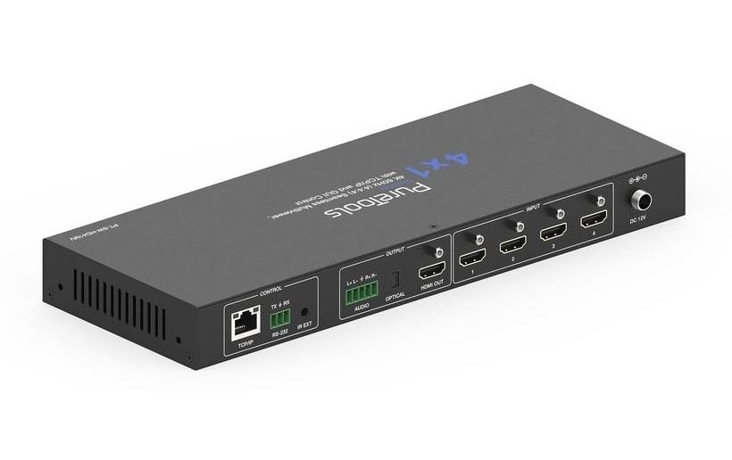 PureLink PureTools PT-SW-HD41 mV HDMI 2.0 Multi-View Switcher 4 x 1 4K 60 Hz