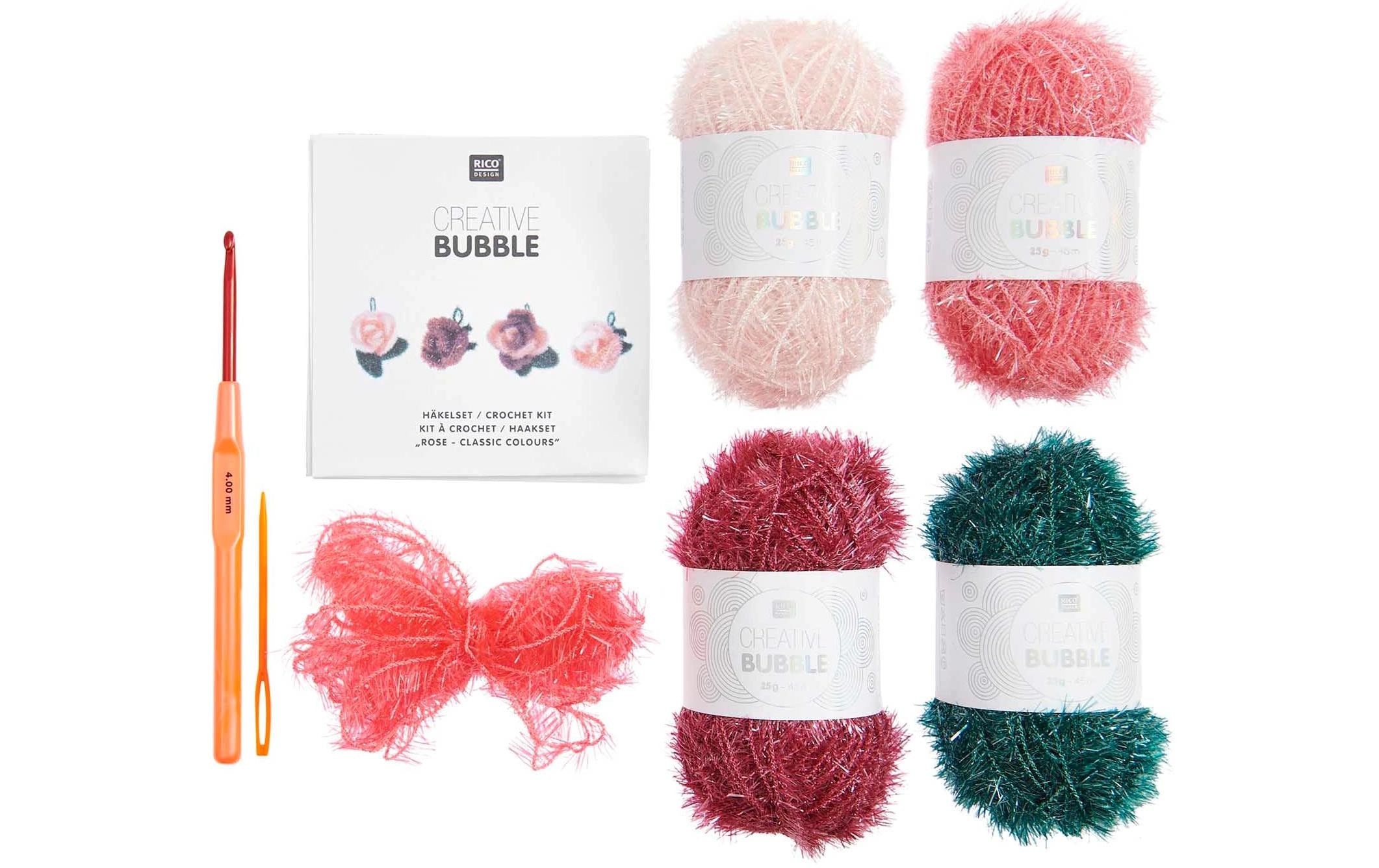 Rico Design Häkelset Bubble 6-teilig, Rose Rico Design Häkelset Bubble 6-teilig, Rose