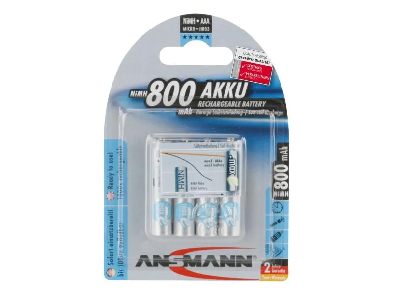 Ansmann Akku 4x AAA 800 mAh Ansmann Akku 4x AAA 800 mAh