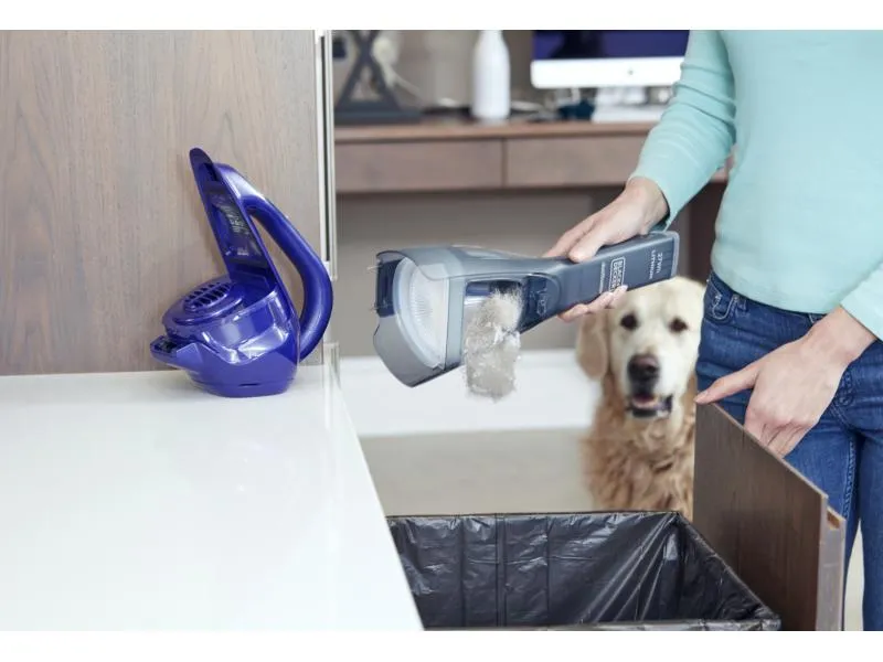 BLACK+DECKER Akku-Handsauger Dustbuster Pet Titanium/Violett