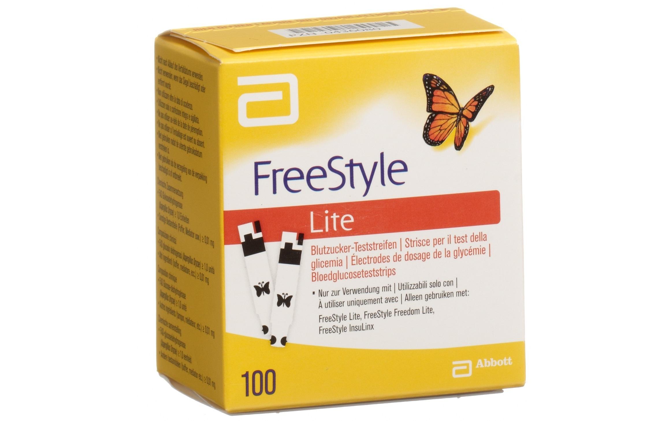 ABBOTT FREESTYLE Lite Teststreifen 100 Stück ABBOTT FREESTYLE Lite Teststreifen 100 Stück