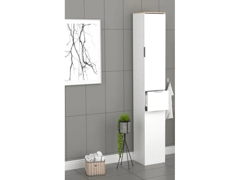 VCM Badezimmerregal Donali 30 x 190 cm, Weiss VCM Badezimmerregal Donali 30 x 190 cm, Weiss