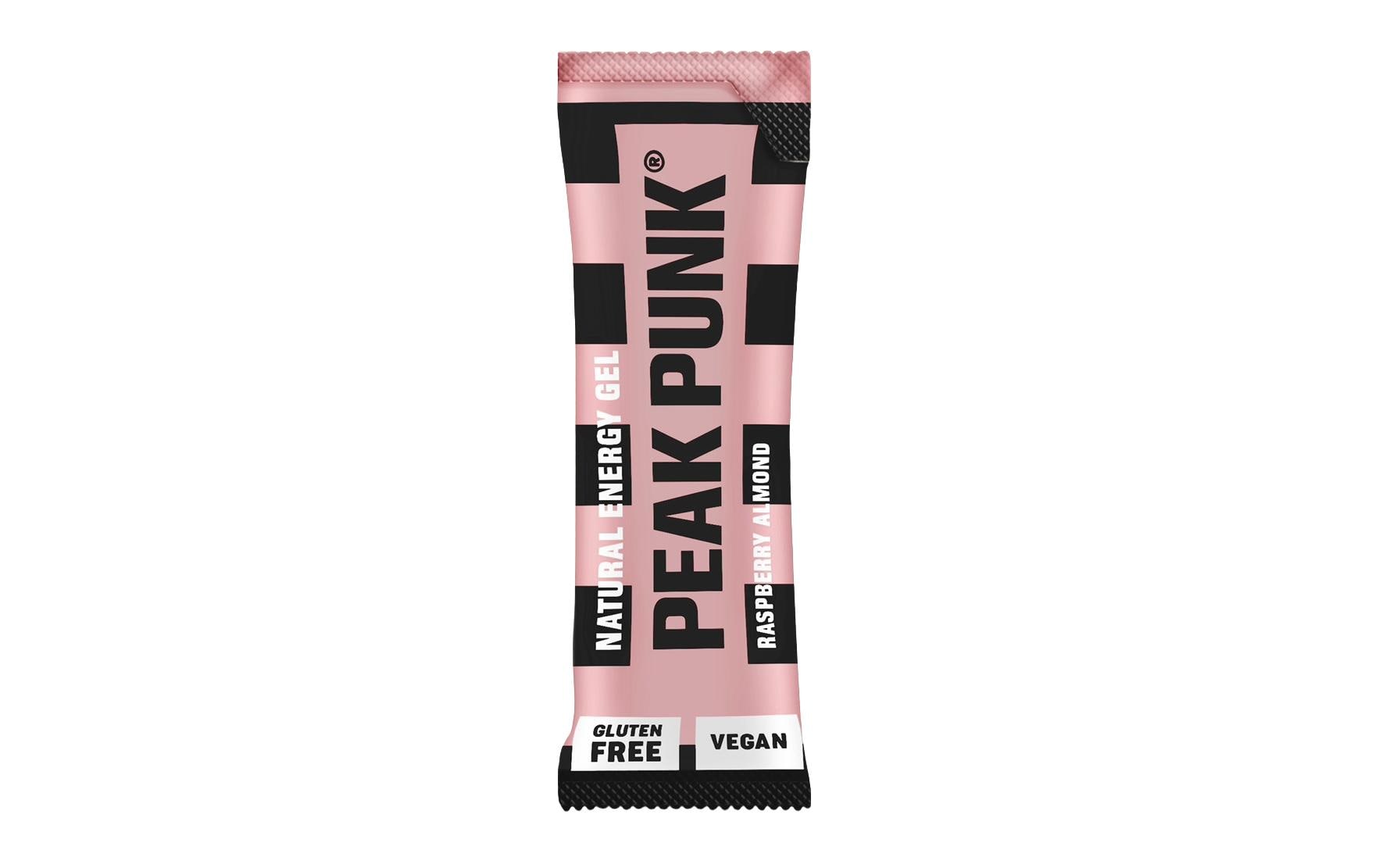 PEAK PUNK Natural Energy Gel Raspberry Almond 12 x 25 g