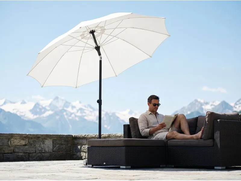 COCON Sonnenschirm TR-004, Ø 270 cm, Push-up, Nature COCON Sonnenschirm TR-004, Ø 270 cm, Push-up, Nature
