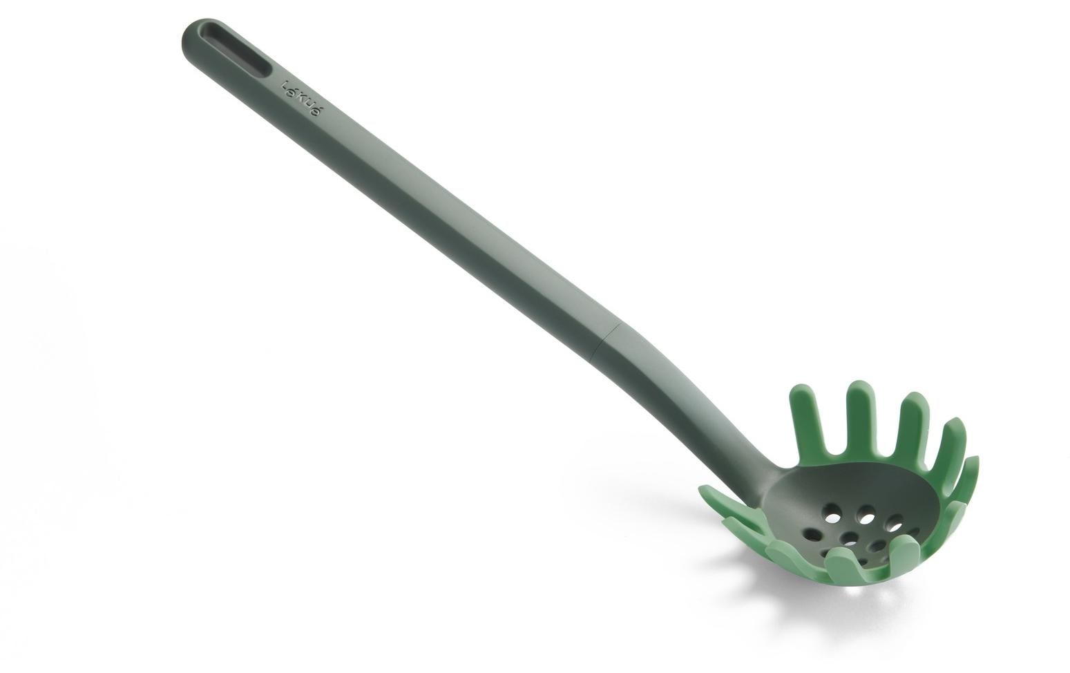 Lékué Spaghettilöffel PBT/Silikon, Grün/Schwarz