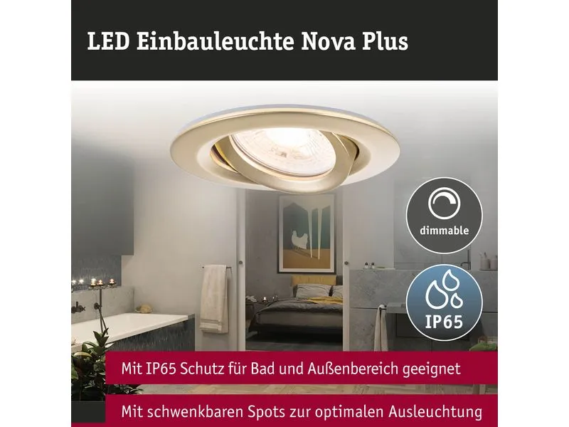 Paulmann Einbauleuchte Nova Plus 3-Set Gold Paulmann Einbauleuchte Nova Plus 3-Set Gold
