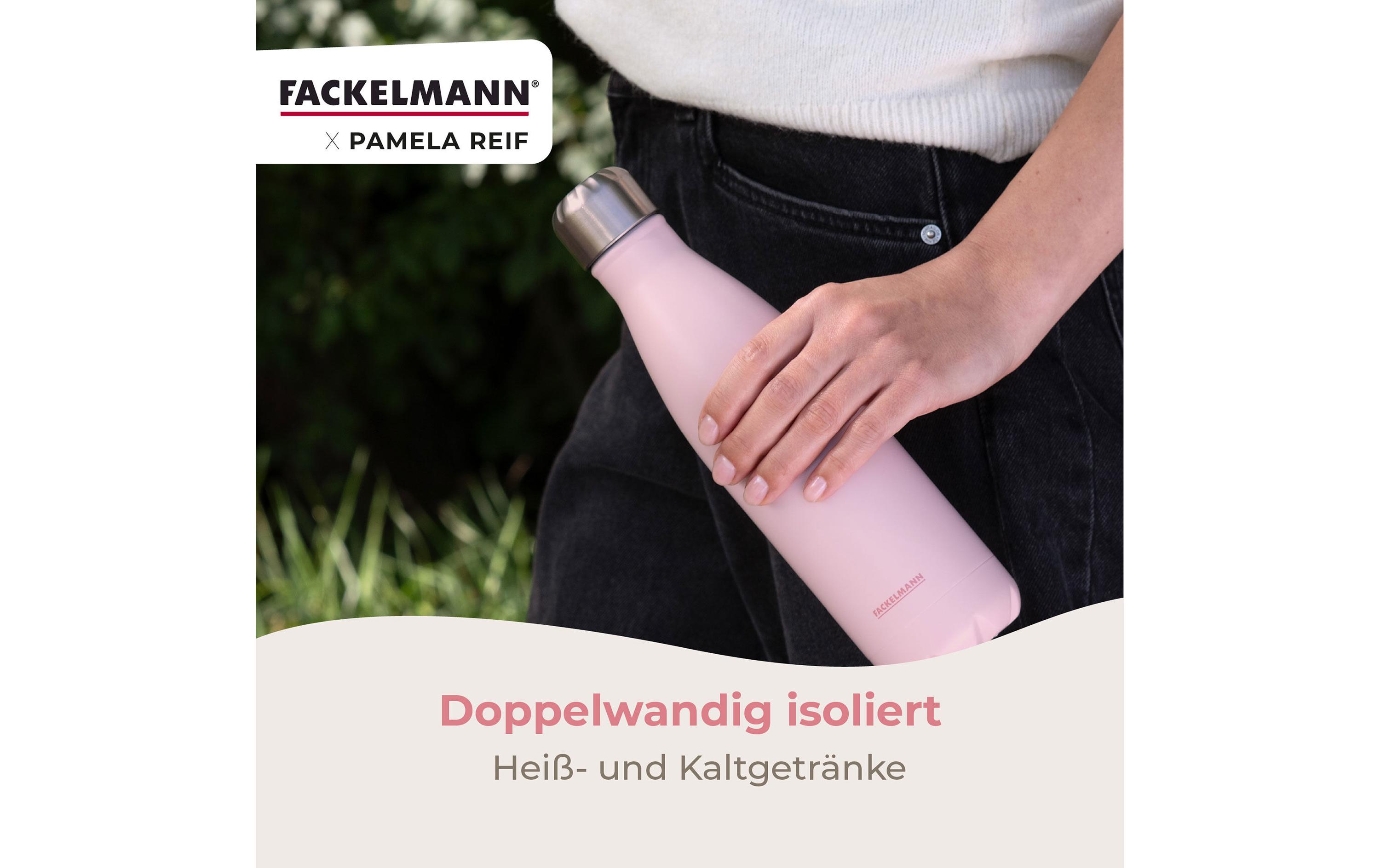 Fackelmann Trinkflasche Thermotrinkflasche 500 ml, Pastellrosa