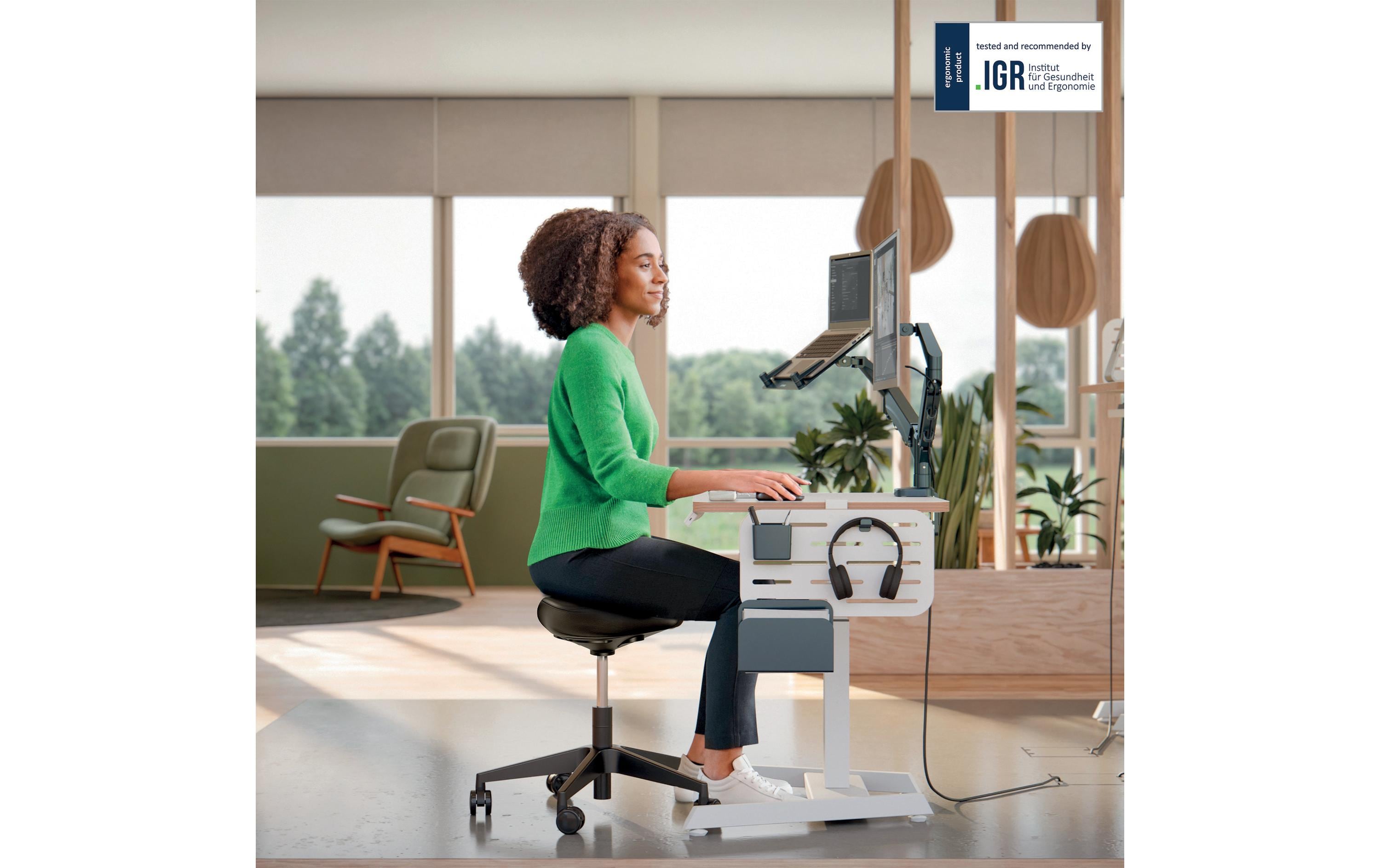 Leitz Ergonomischer Sitzhocker mit Rollen