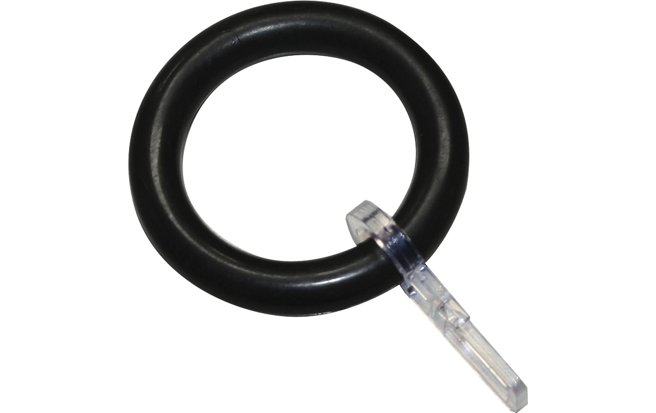 Gardinia Vorhangring inklusive Faltenlegehaken 10 Stück, Schwarz