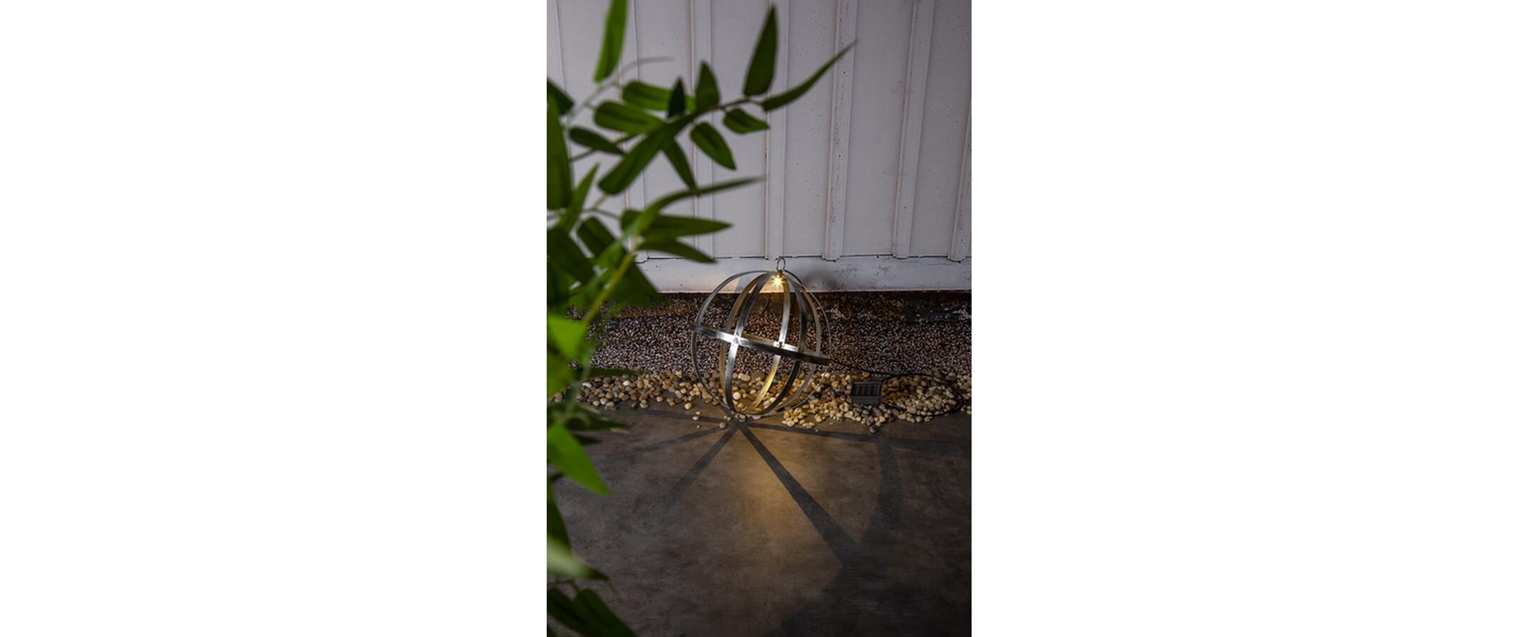 Star Trading Gartenlicht Solar Astri, Ø 30 cm, Silber